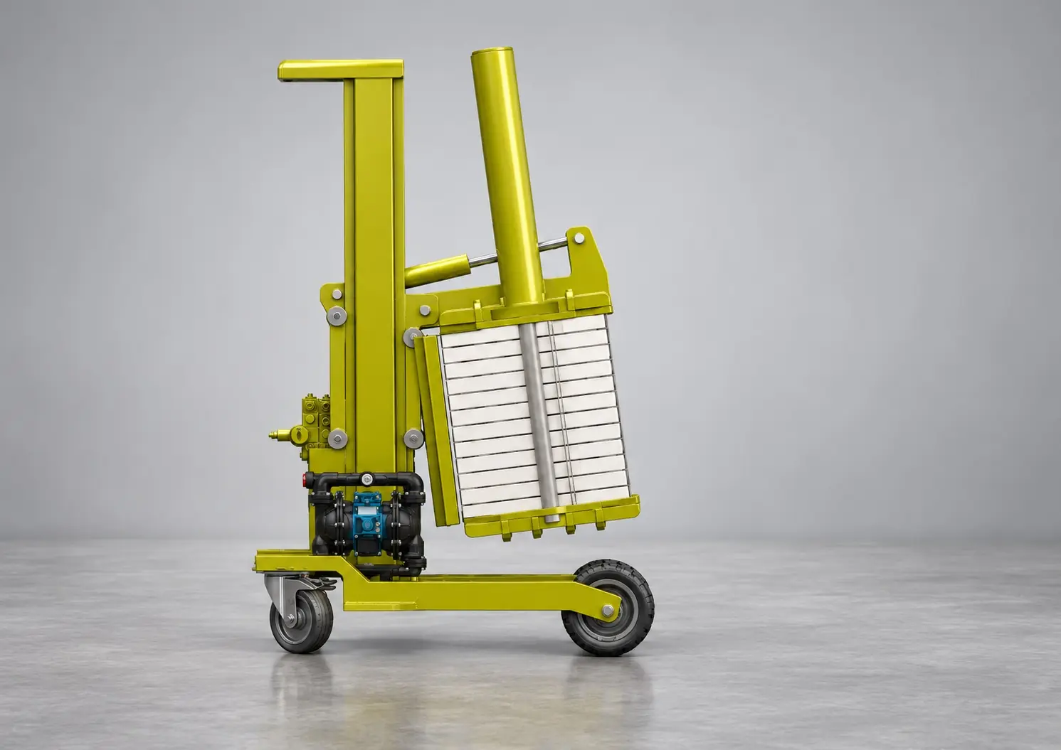 Mobile sludge filter press